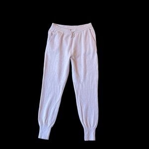 Naadam 100% Cashmere joggers pants Medium Lavender purple Pockets Drawstring